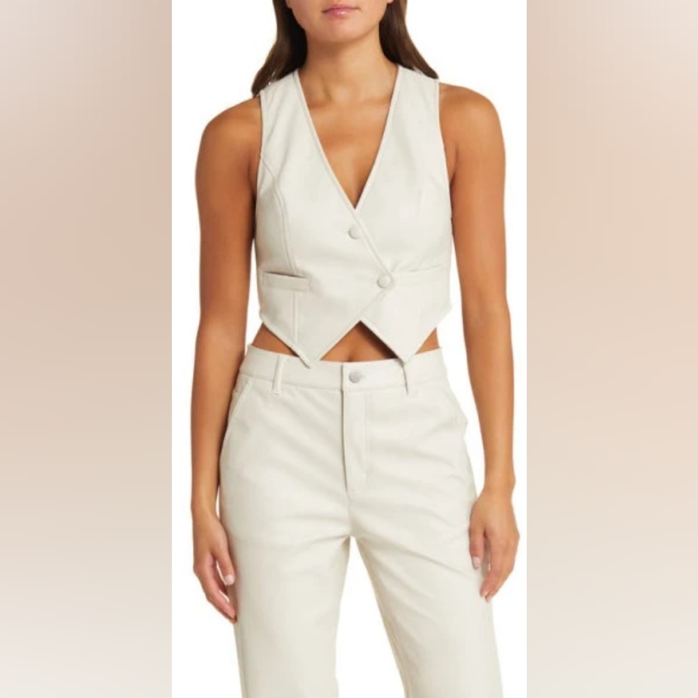 Women's Cream Sleeveless Jacket